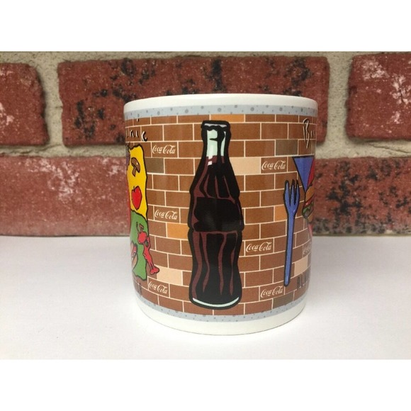 Coca Cola Coffee Mug Always a Picnic Bon Appetite 1995 Enesco Coke Collectible - Picture 2 of 6
